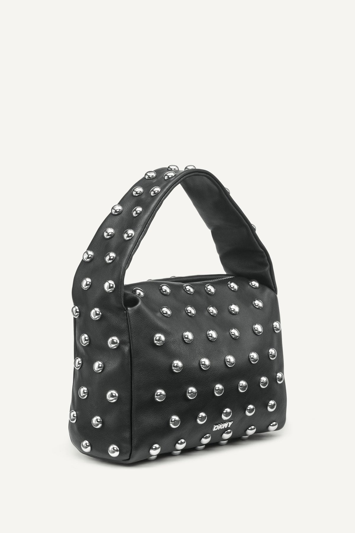 AGNES SHOULDER BAG - BLACK/SILVER | DKNY