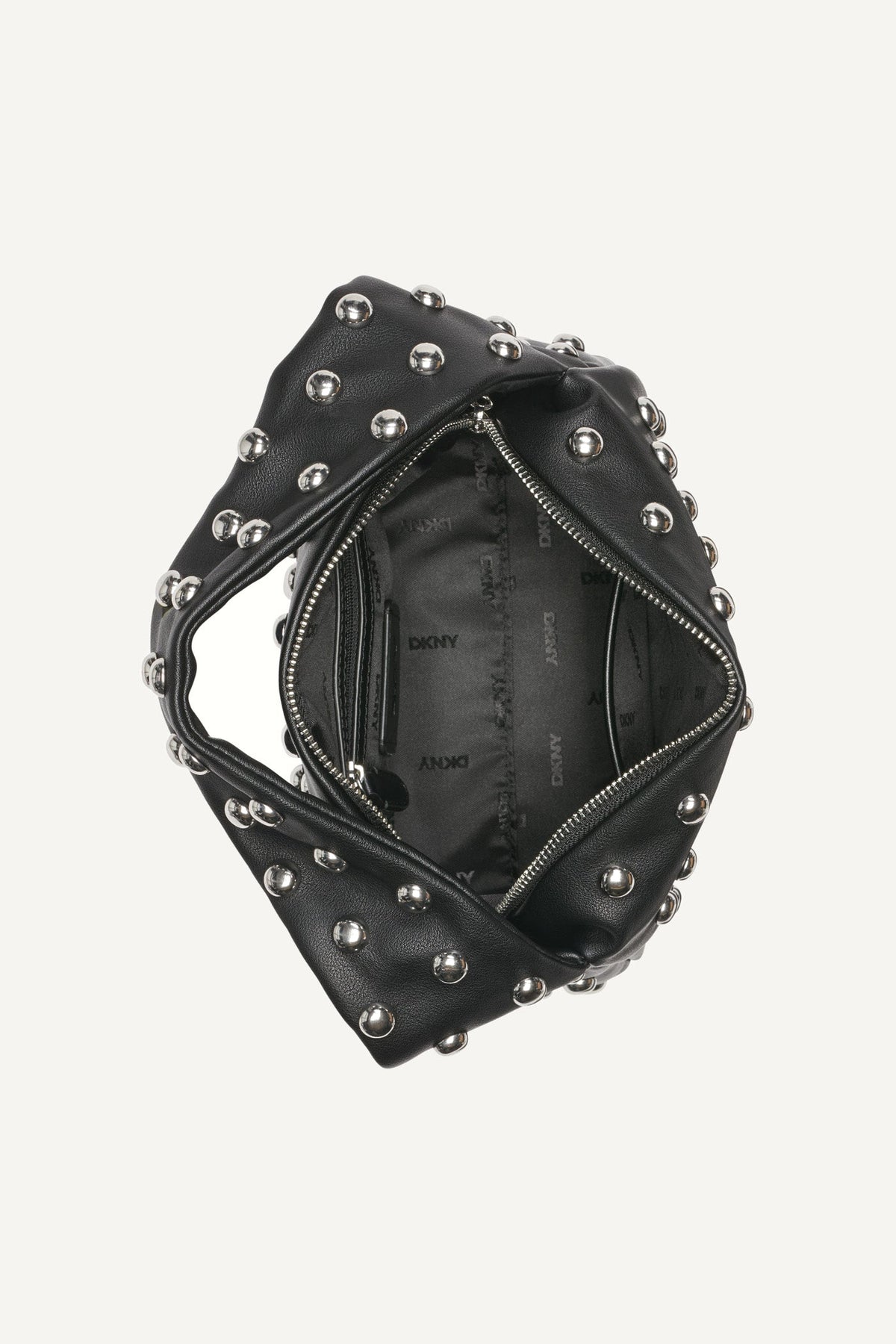 AGNES SHOULDER BAG - BLACK/SILVER | DKNY
