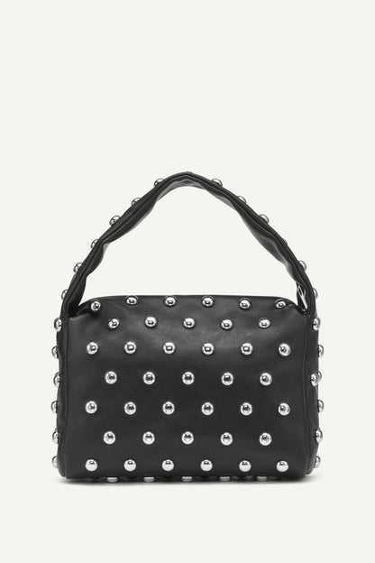 AGNES SHOULDER BAG - BLACK/SILVER | DKNY
