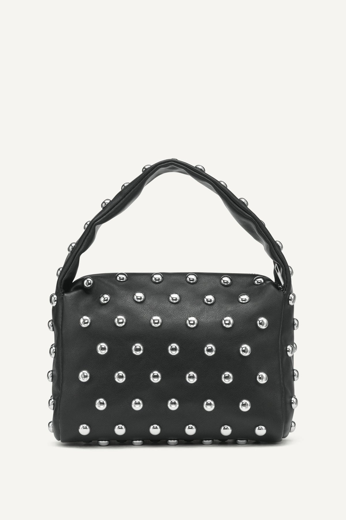 AGNES SHOULDER BAG - BLACK/SILVER | DKNY