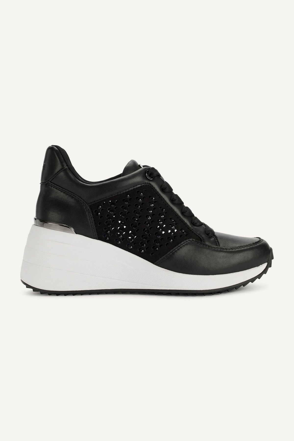 KALINDA WEDGE SNEAKER - BLACK/BLACK | DKNY