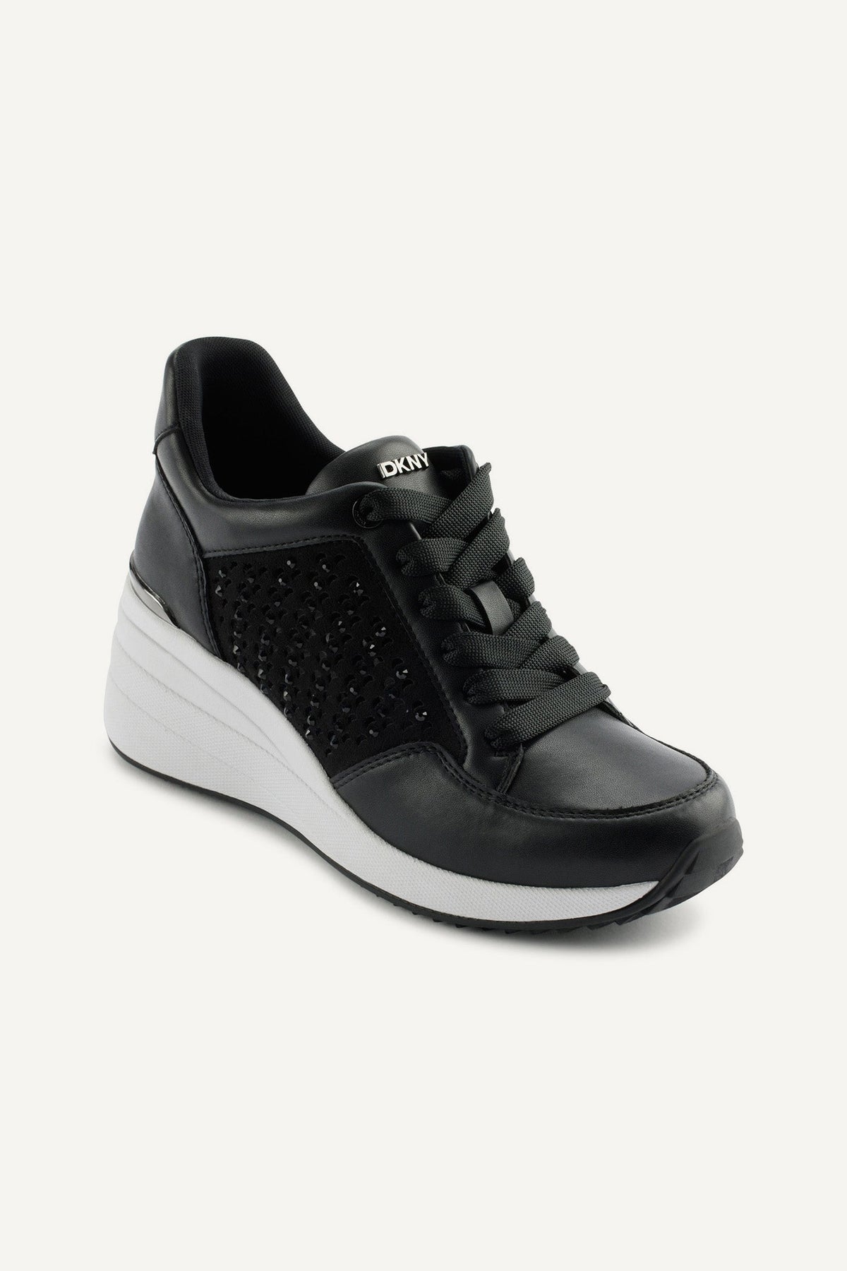 KALINDA WEDGE SNEAKER - BLACK/BLACK | DKNY