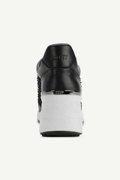 KALINDA WEDGE SNEAKER - BLACK/BLACK | DKNY