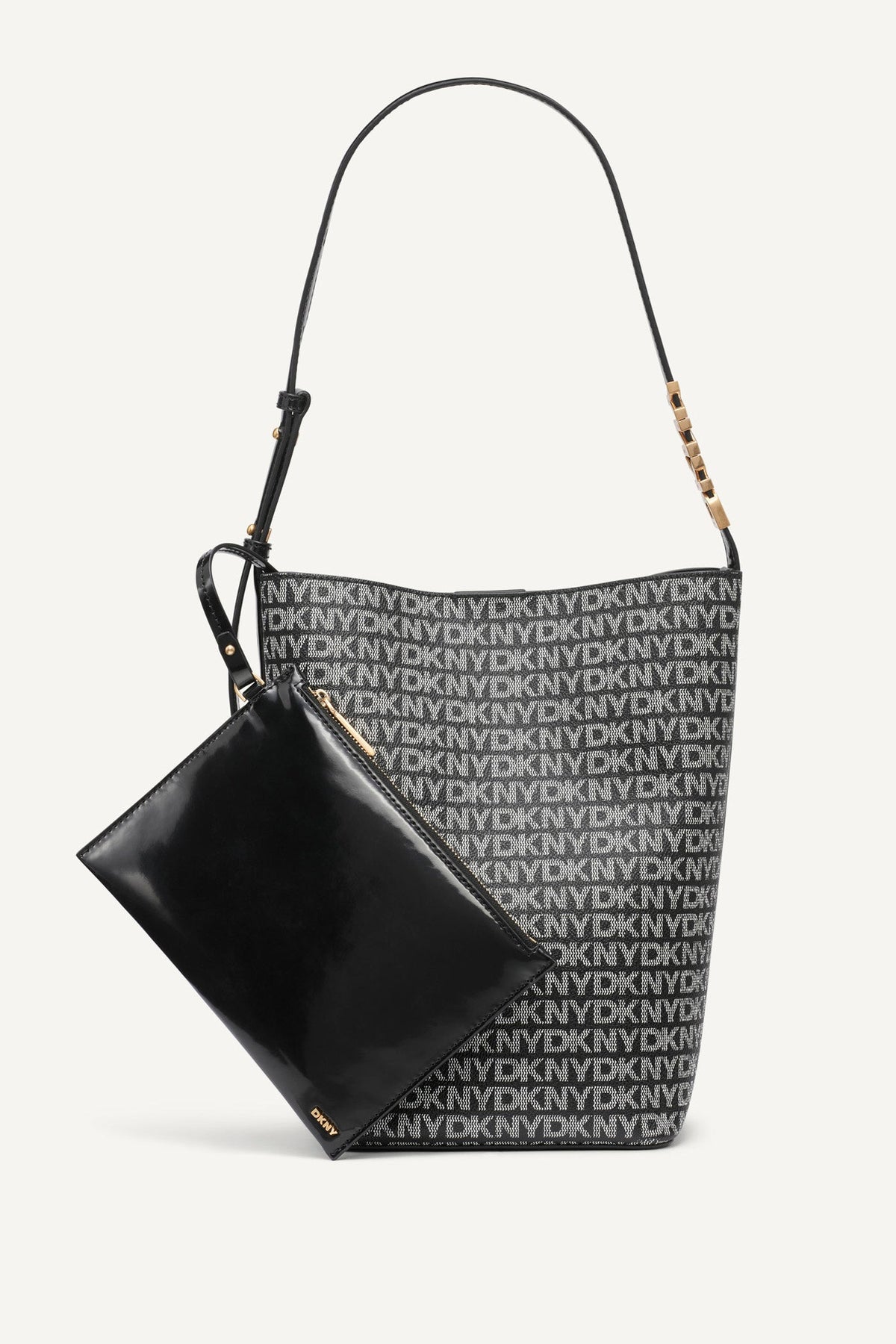 AVRIL LOGO BUCKET BAG - Chino/Cappuccino | DKNY