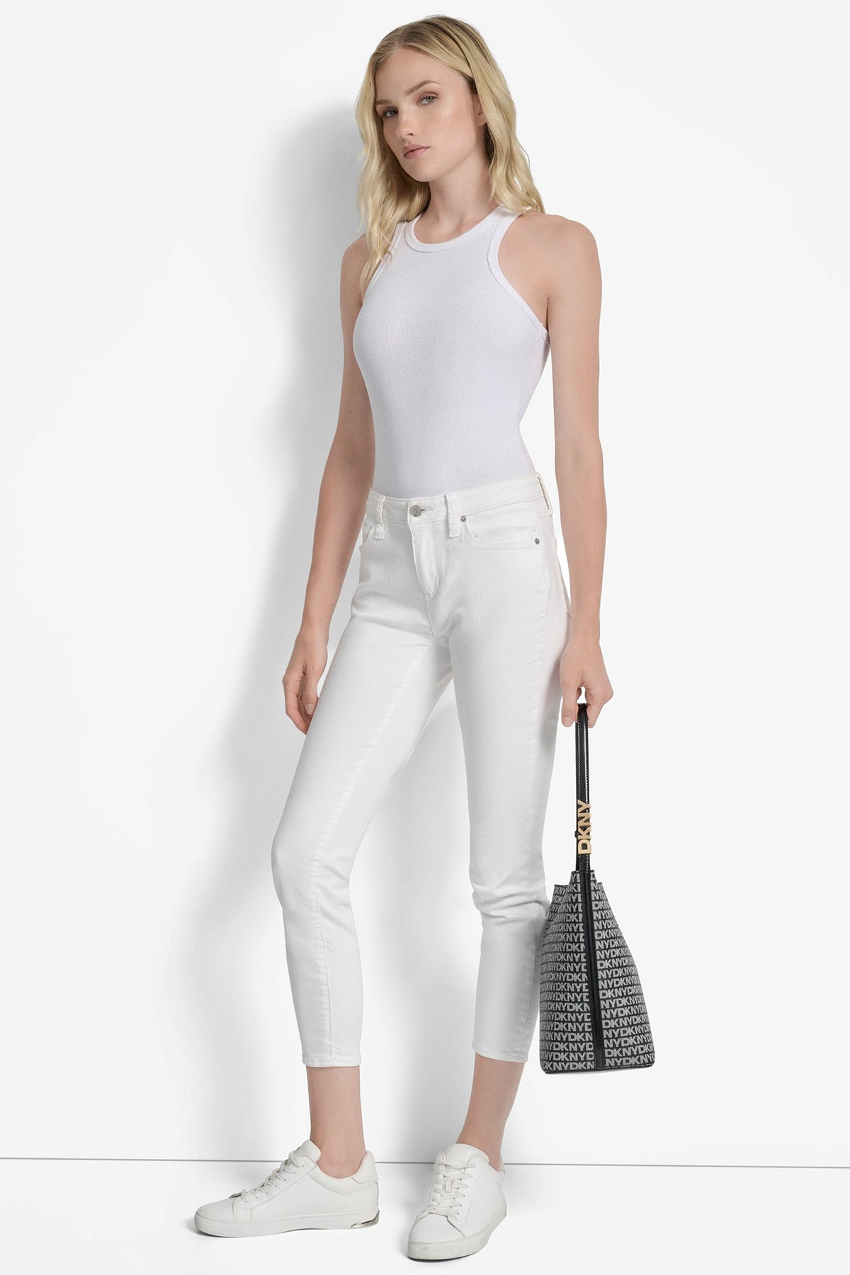 AVRIL LOGO BUCKET BAG - Chino/Cappuccino | DKNY