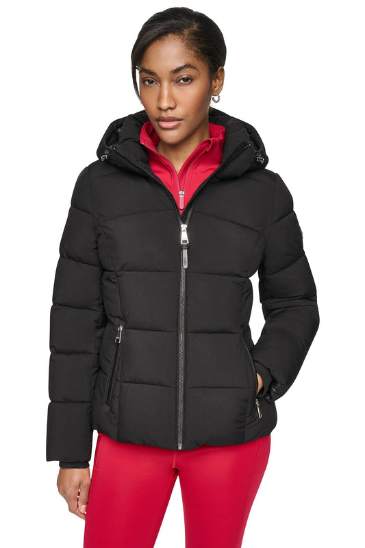 STRETCH PUFFER JACKET - Black | DKNY
