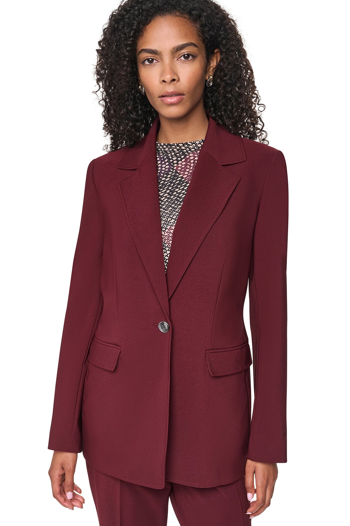 ONE BUTTON JACKET - Cabernet | DKNY