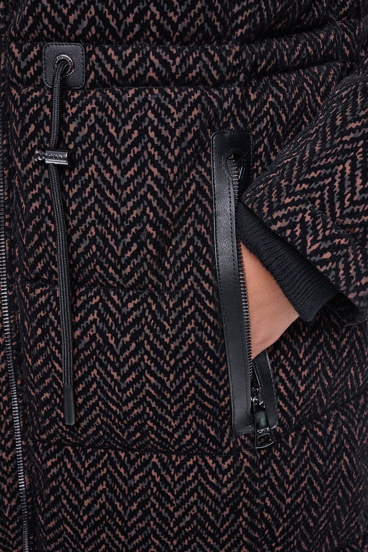 MAXI PUFFER COAT WITH HOOD - Pearl | DKNY