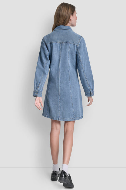 SEAMED A-LINE DRESS - Harmony | DKNY