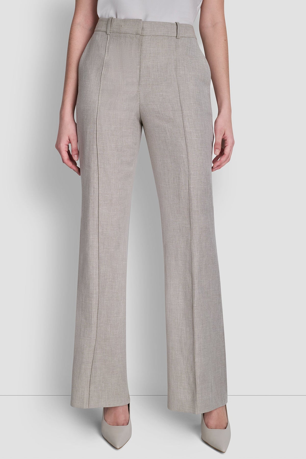 STRAIGHT LEG MODERN FIT PANT - Pebble/White | DKNY