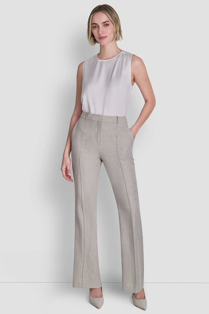 STRAIGHT LEG MODERN FIT PANT - Pebble/White | DKNY