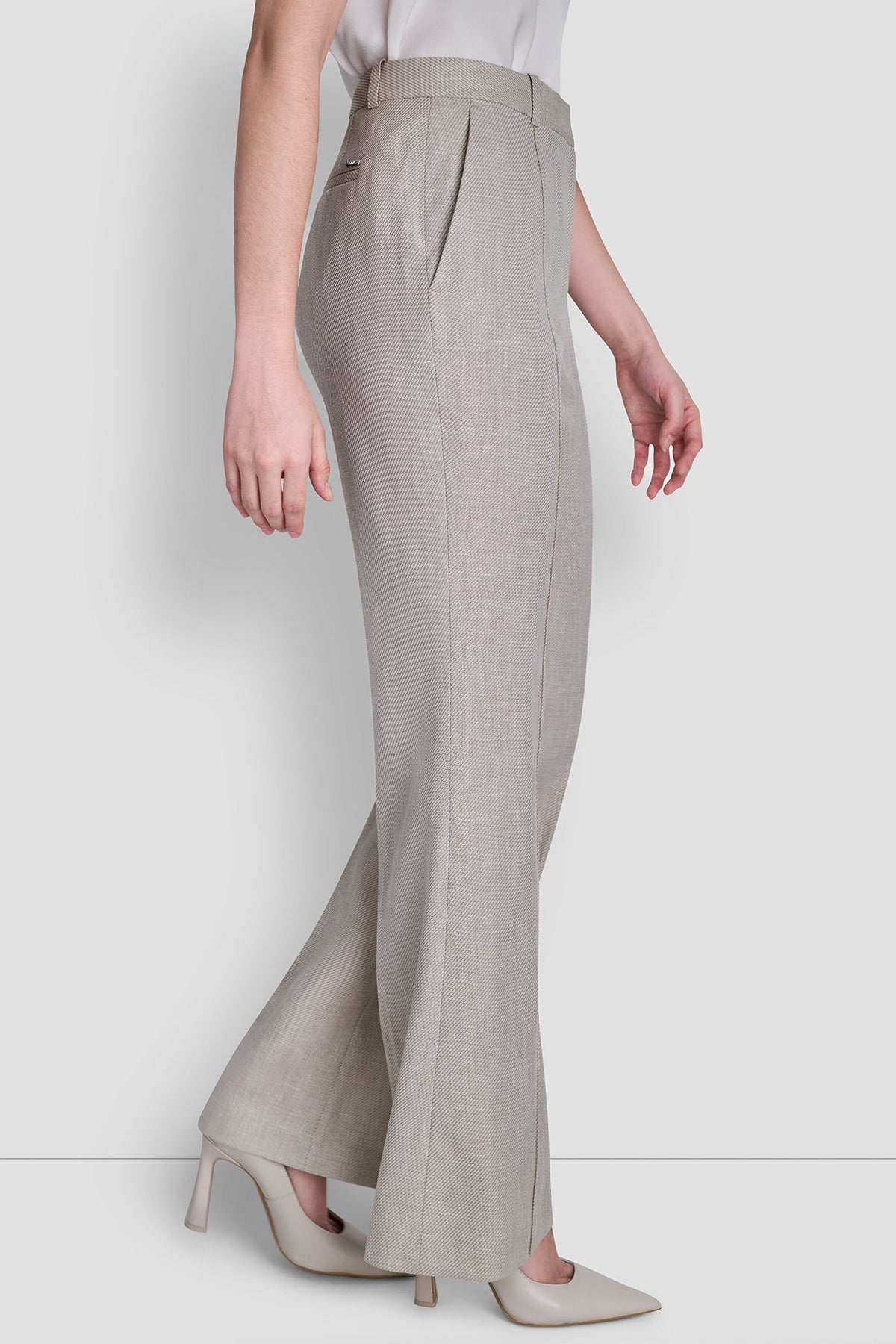 STRAIGHT LEG MODERN FIT PANT - Pebble/White | DKNY