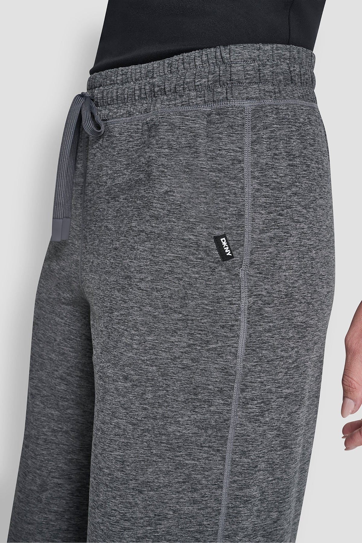 MID-RISE SPACEDYE WIDE-LEG PANT - Peacoat Spacedye | DKNY