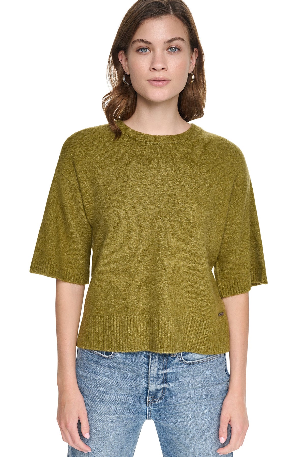RUGBY SHORT SLEEVE SWEATER - Cortado Heather | DKNY