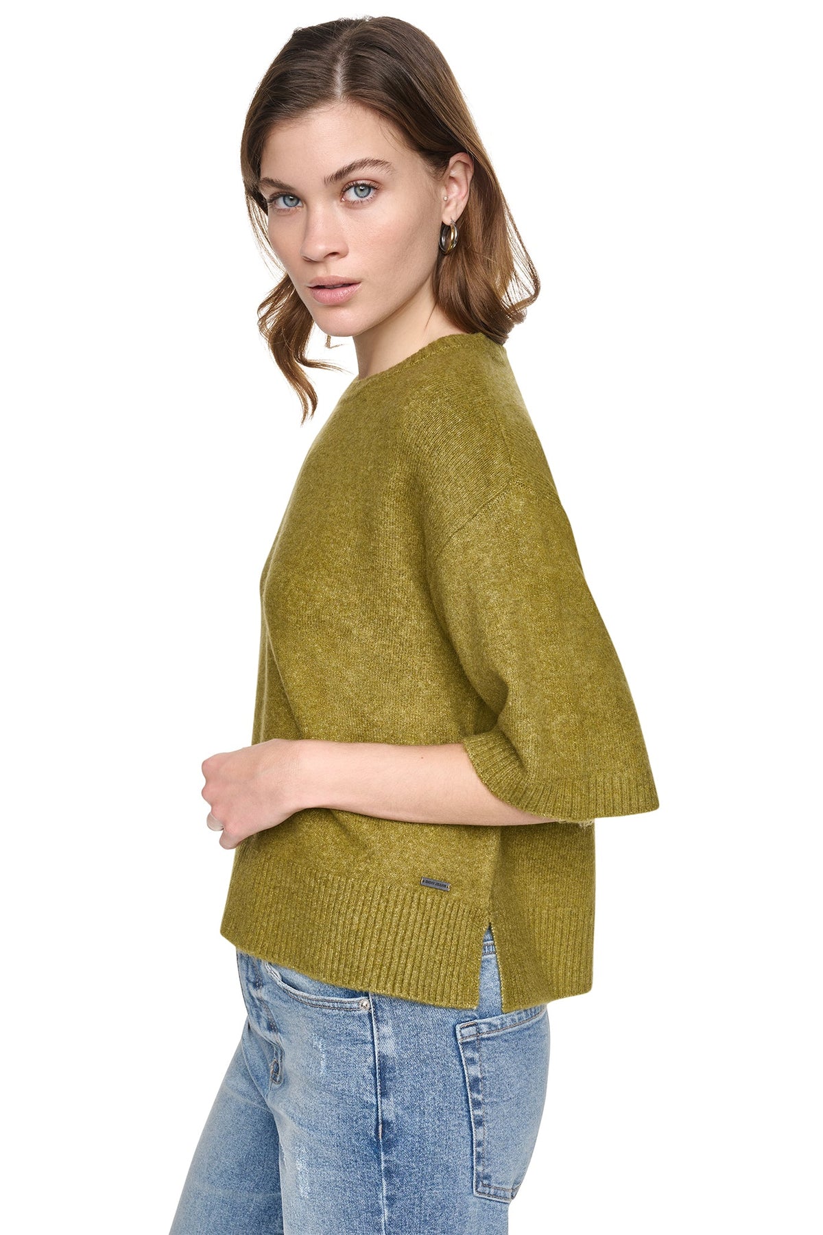 RUGBY SHORT SLEEVE SWEATER - Cortado Heather | DKNY
