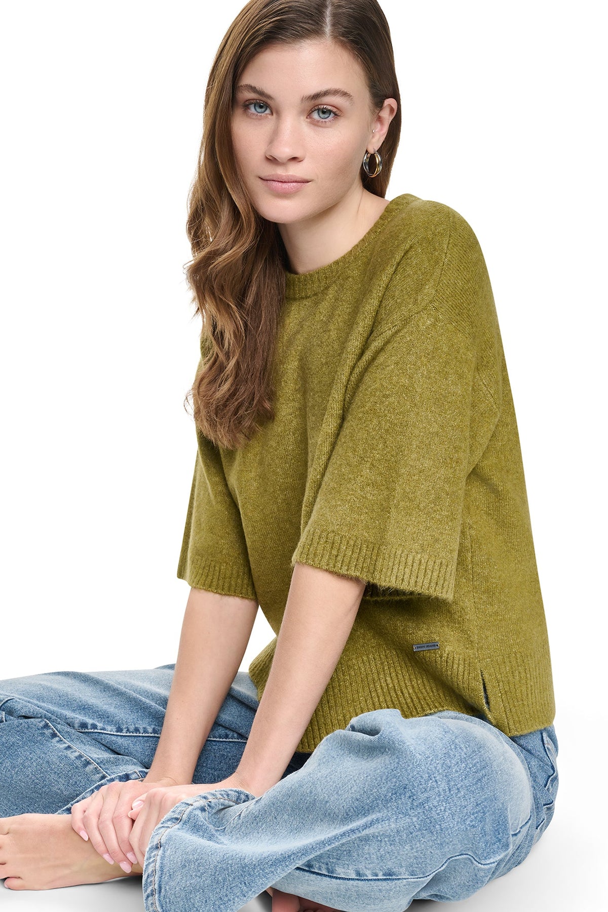 RUGBY SHORT SLEEVE SWEATER - Cortado Heather | DKNY