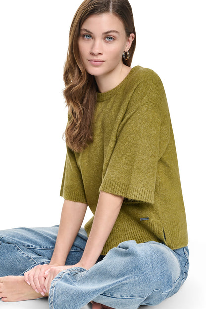 RUGBY SHORT SLEEVE SWEATER - Cortado Heather | DKNY