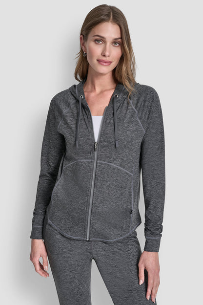SPACEDYE FULL ZIP HOODIE - Coastline Spacedye | DKNY