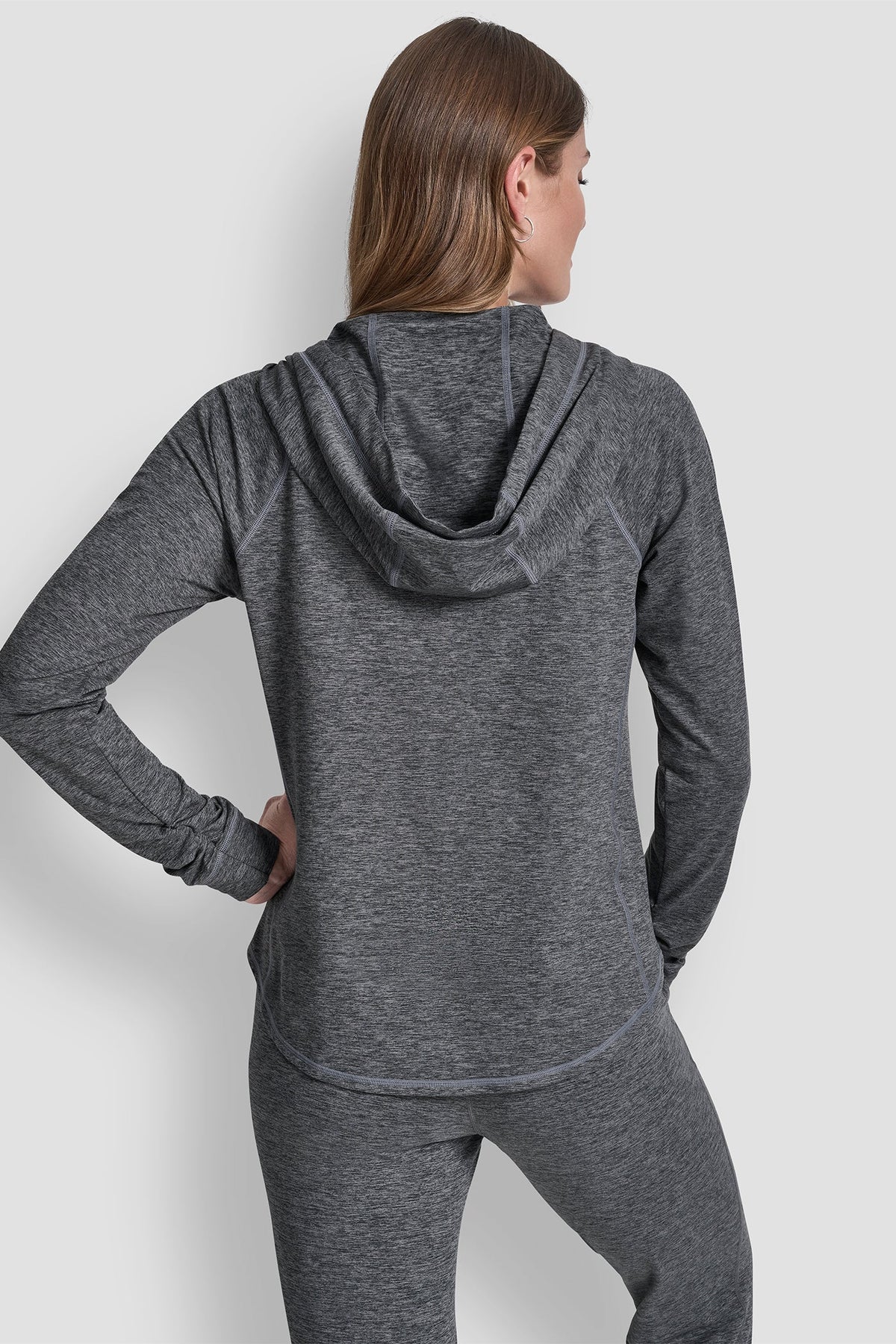 SPACEDYE FULL ZIP HOODIE - Coastline Spacedye | DKNY