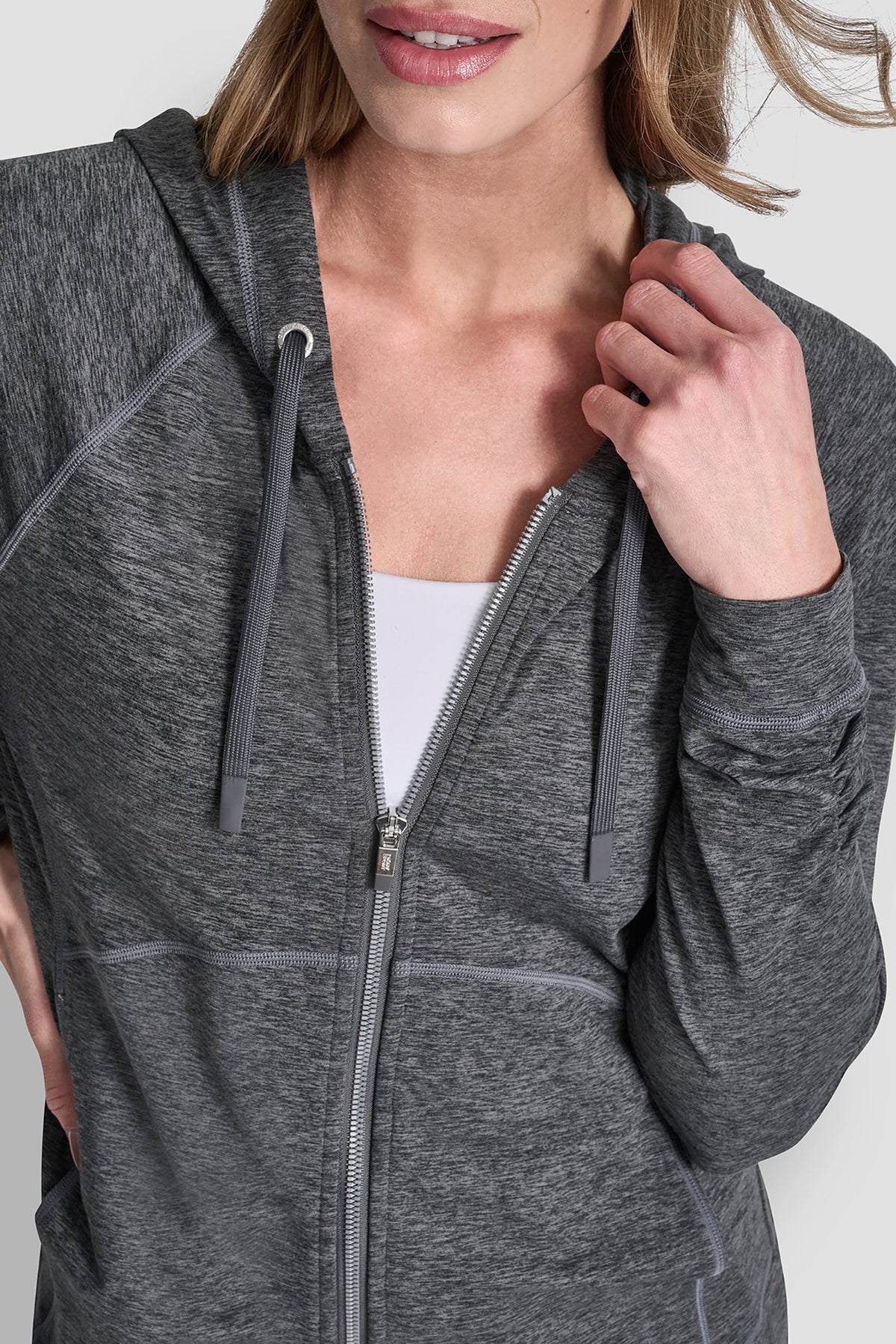 SPACEDYE FULL ZIP HOODIE - Coastline Spacedye | DKNY