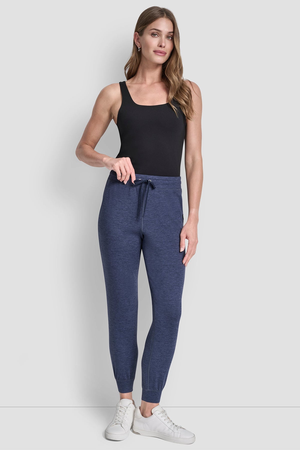 CROPPED HIGH-RISE SLIM JOGGER - Coastline Spacedye | DKNY