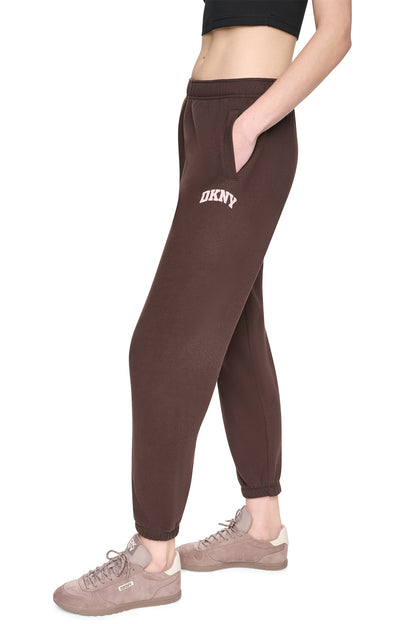 PUFF VARSITY LOGO MID-RISE JOGGER - Peacoat/Oat | DKNY