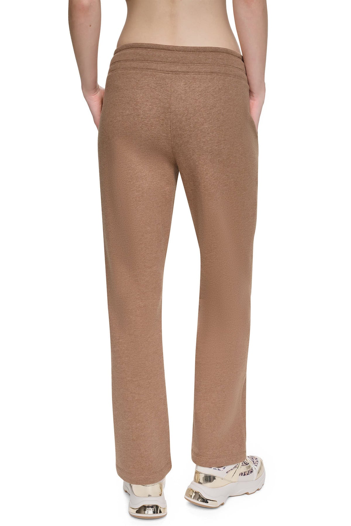 METALLIC BUBBLE HIGH-RISE STRAIGHT LEG PANT - Taffy | DKNY