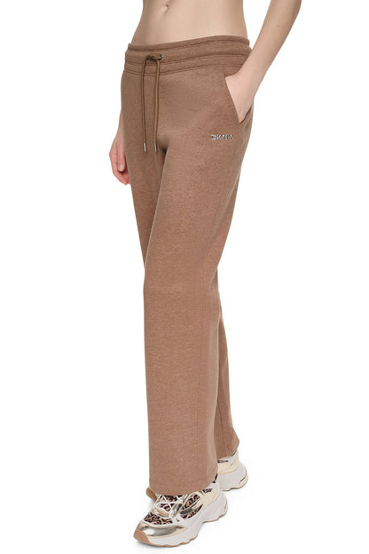 METALLIC BUBBLE HIGH-RISE STRAIGHT LEG PANT - Taffy | DKNY